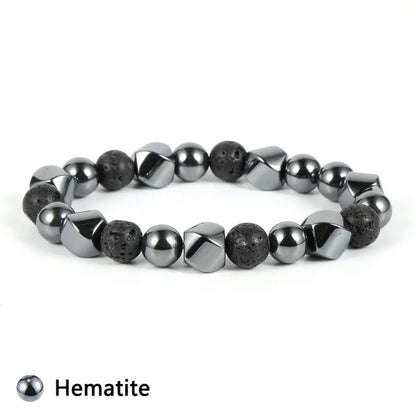 Bracelet en pierre volcanique œil de tigre naturelle - LUXARAH