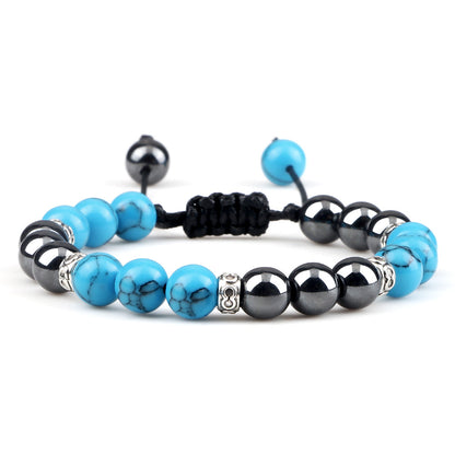 Bracelet en hématite tissé pour le couple - LUXARAH