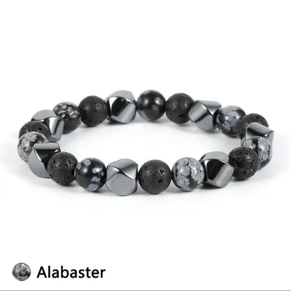 Bracelet en pierre volcanique œil de tigre naturelle - LUXARAH
