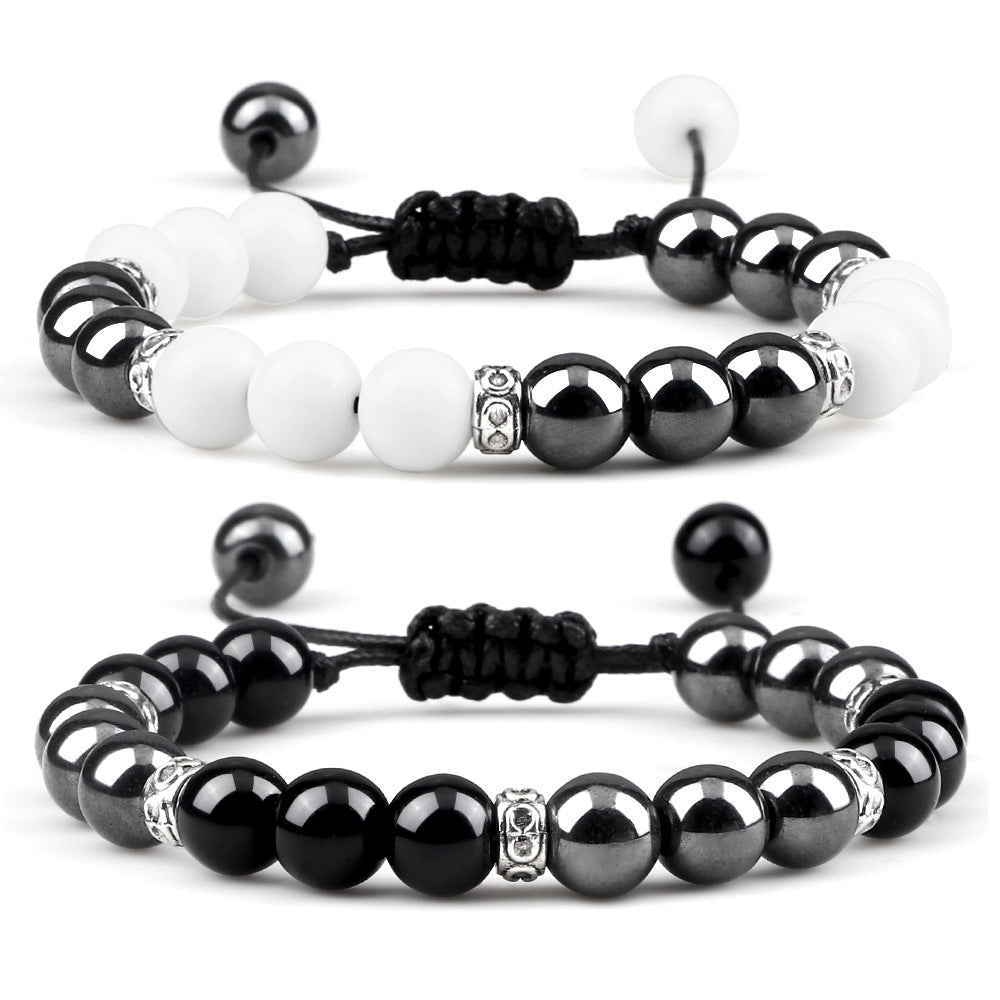Bracelet en hématite tissé pour le couple - LUXARAH