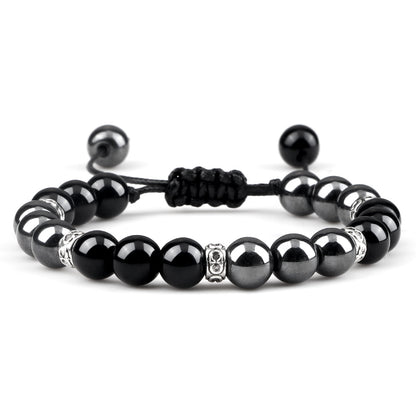 Bracelet en hématite tissé pour le couple - LUXARAH