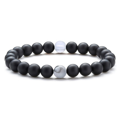 Bracelet de perles en pierre volcanique et œil de tigre - LUXARAH