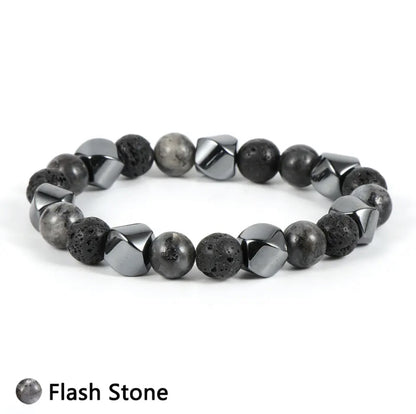 Bracelet en pierre volcanique œil de tigre naturelle - LUXARAH