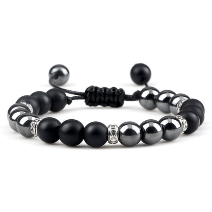 Bracelet en hématite tissé pour le couple - LUXARAH