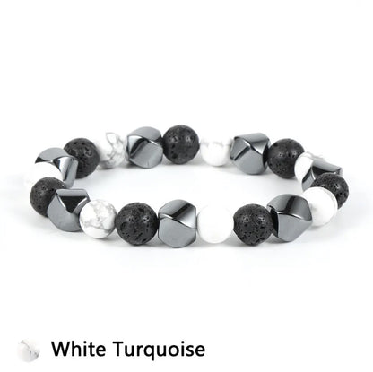 Bracelet en pierre volcanique œil de tigre naturelle - LUXARAH