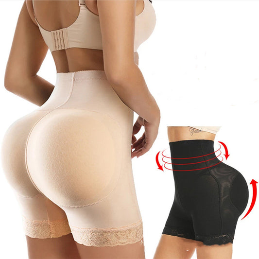 Pantalon moulant taille haute en dentelle avec coussin en éponge