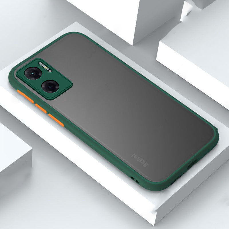 Coque de téléphone transparente et givrée de couleur unie
