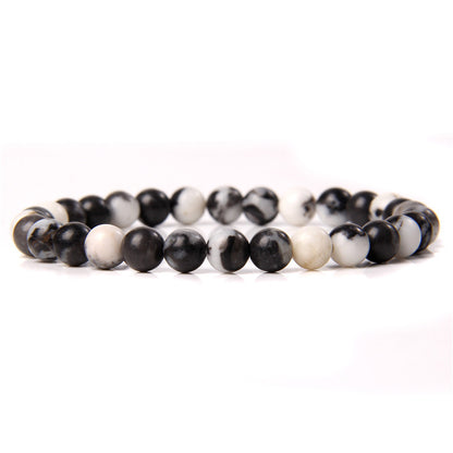 Bracelet en pierre naturelle de 6 mm, tissé à la main, bracelet énergétique - LUXARAH