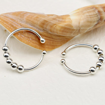 Bague anti-stress rotative en argent sterling S925 - LUXARAH