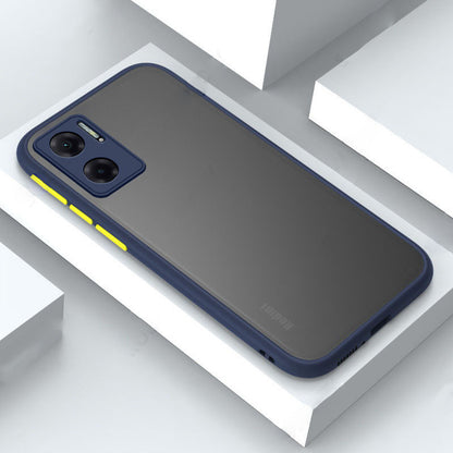 Coque de téléphone transparente et givrée de couleur unie