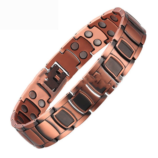 Bracelet énergétique magnétique en cuivre rouge rétro