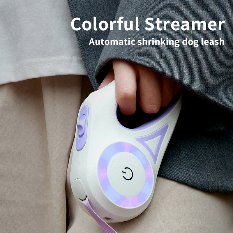 Laisse rétractable pour chien et collier Spotlight, corde de traction automatique pour chien et chat, pour petits et moyens chiens, produit pour animaux de compagnie - LUXARAH