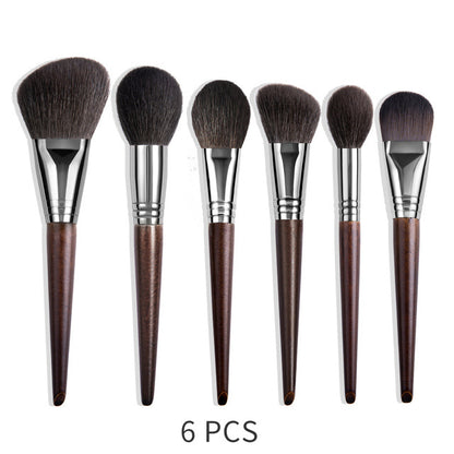 Ensemble de pinceaux de maquillage naturels, pinceau à paupières, chèvre - LUXARAH