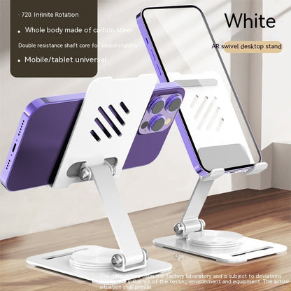 Support de téléphone portable de bureau en métal rotatif à 360 degrés, support réglable pour tablette de bureau