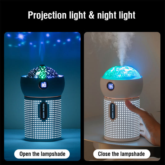 Nouveau diffuseur d'arômes avec veilleuse de projection, humidificateur d'air, rechargeable par USB, diffuseur d'huiles essentielles, vaporisateur hydratant, machine à vapeur