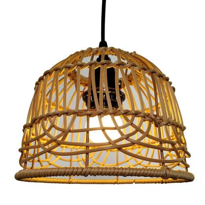 Lustre américain simple en rotin tissé à la main - LUXARAH