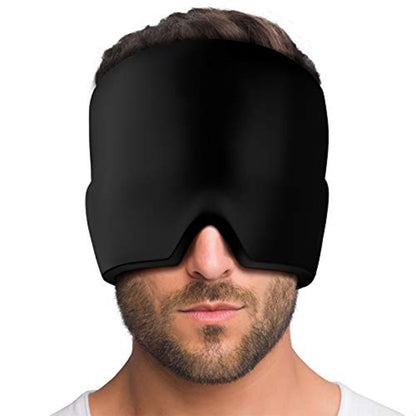 Chapeau anti-migraine, thérapie par le froid, produits anti-migraine, enveloppement confortable pour la tête, pack de glace, masque pour les yeux gonflés - LUXARAH