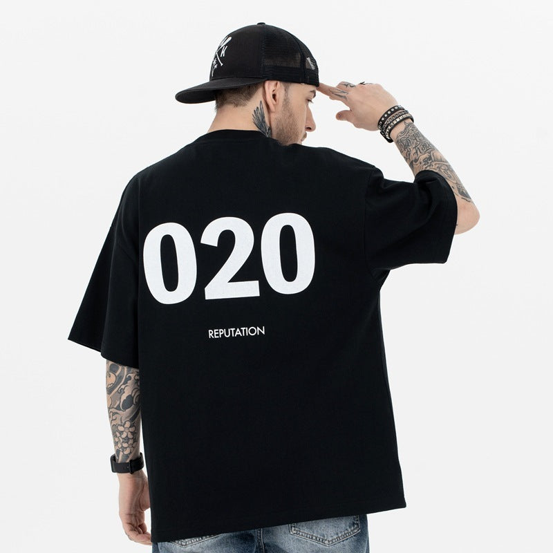 T-shirt basique American High Street ample et surdimensionné - LUXARAH