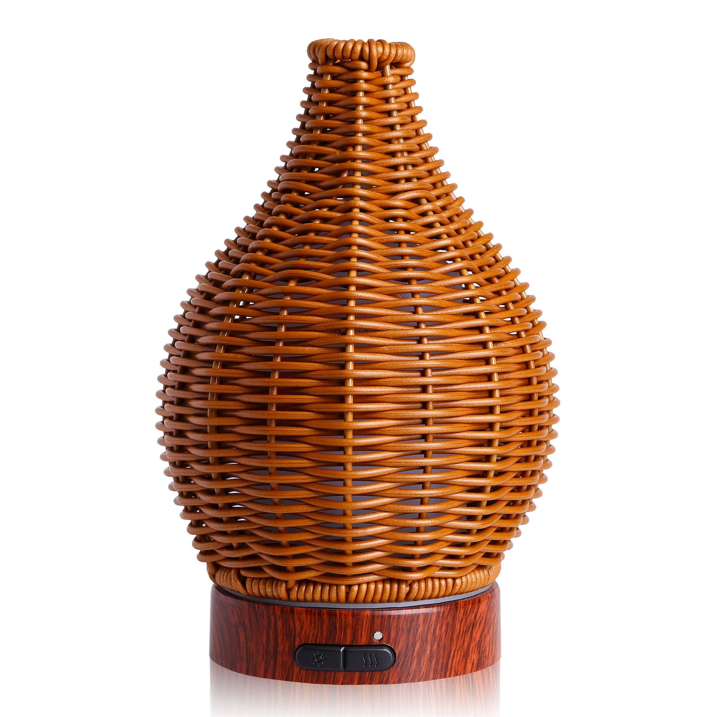 Lampe d'aromathérapie à atomisation d'huiles essentielles en rotin créatif - LUXARAH