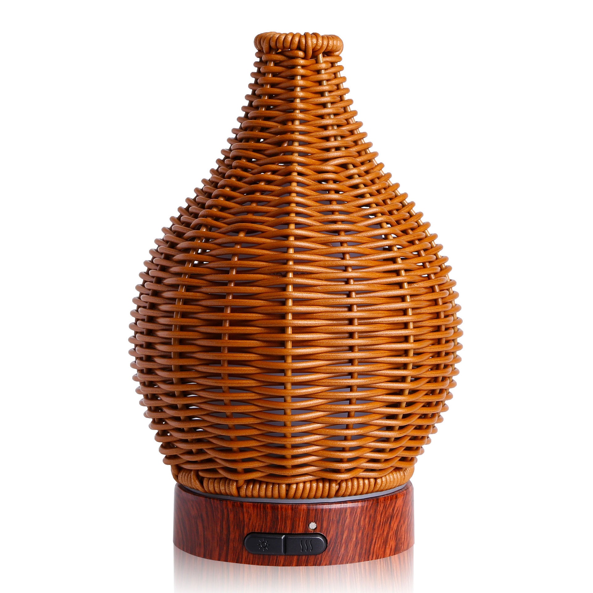 Lampe d'aromathérapie à atomisation d'huiles essentielles en rotin créatif - LUXARAH