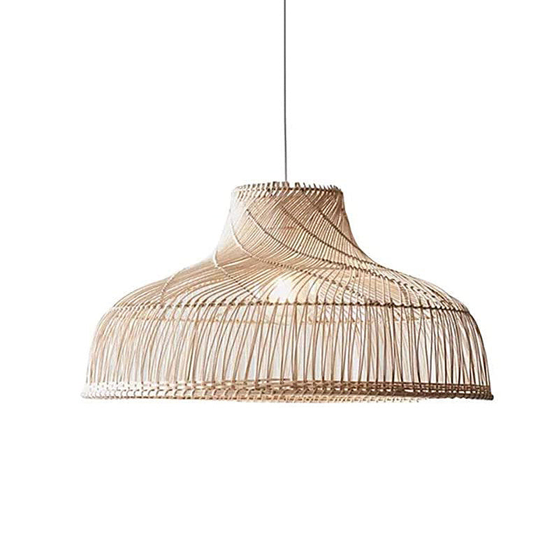 Lustre en rotin zen japonais artistique - LUXARAH