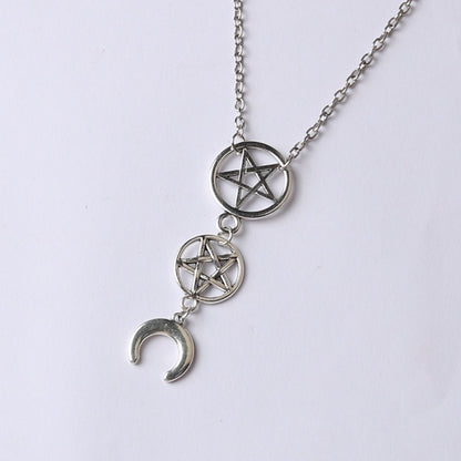 Make a series of hollow necklaces with stars and moons