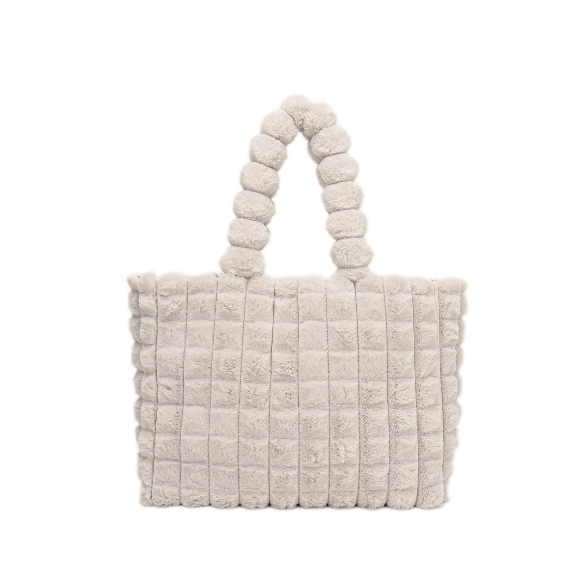 Sacs à main à carreaux, mode hiver, grande capacité, sac de shopping en peluche, style coréen, sacs fourre-tout de luxe personnalisés pour femmes - LUXARAH