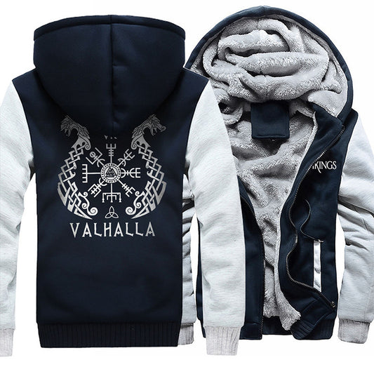 Veste épaisse et chaude doublée de polaire pour l'automne et l'hiver, pull imprimé grande taille