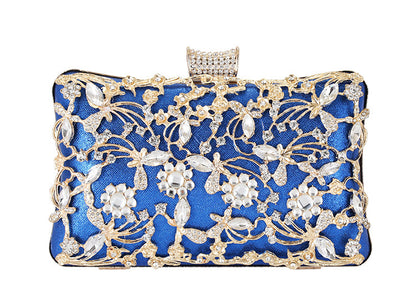 Pochette de dîner élégante en strass pour femmes, sac messager de marque de luxe avec chaîne - LUXARAH