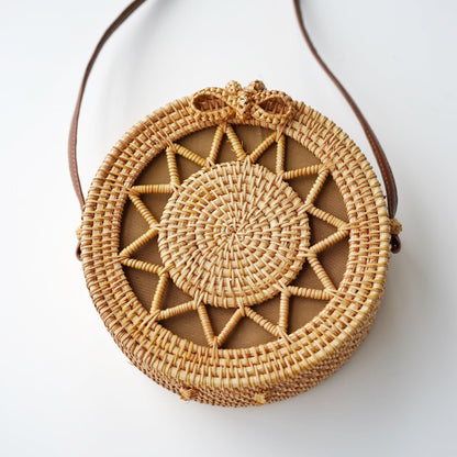 Sac tissé en rotin rétro à la mode - LUXARAH