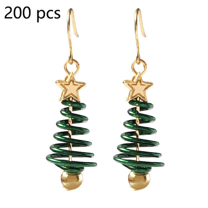 Boucles d'oreilles de Noël DIY en forme d'étoile et d'arbre de Noël