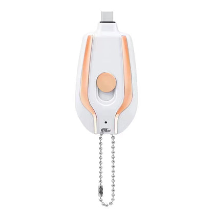 Mini chargeur d'urgence 1500 mAh avec porte-clés et batterie de secours ultra-compacte de type C, charge rapide
