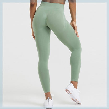 Leggings sans couture pour femmes, legging froissé pour le travail - LUXARAH