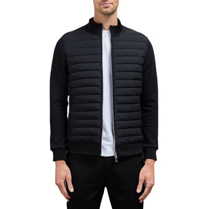 Manteau léger à col montant pour homme, veste tricotée à coutures tendance, vêtements d'hiver