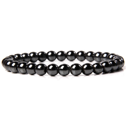 Bracelet en pierre naturelle de 6 mm, tissé à la main, bracelet énergétique - LUXARAH