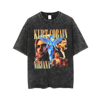 T-shirt d'été à imprimé vintage pour homme, surdimensionné - LUXARAH