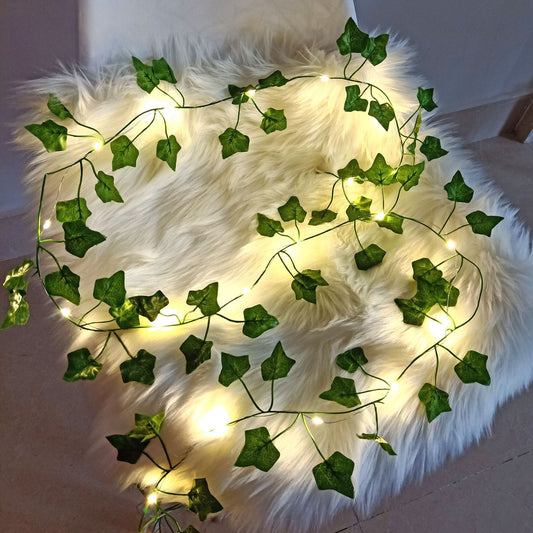 Guirlande lumineuse décorative en rotin pour cour extérieure - LUXARAH