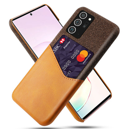 Housse de protection en cuir pour téléphone portable, motif tissu, pour une seule carte