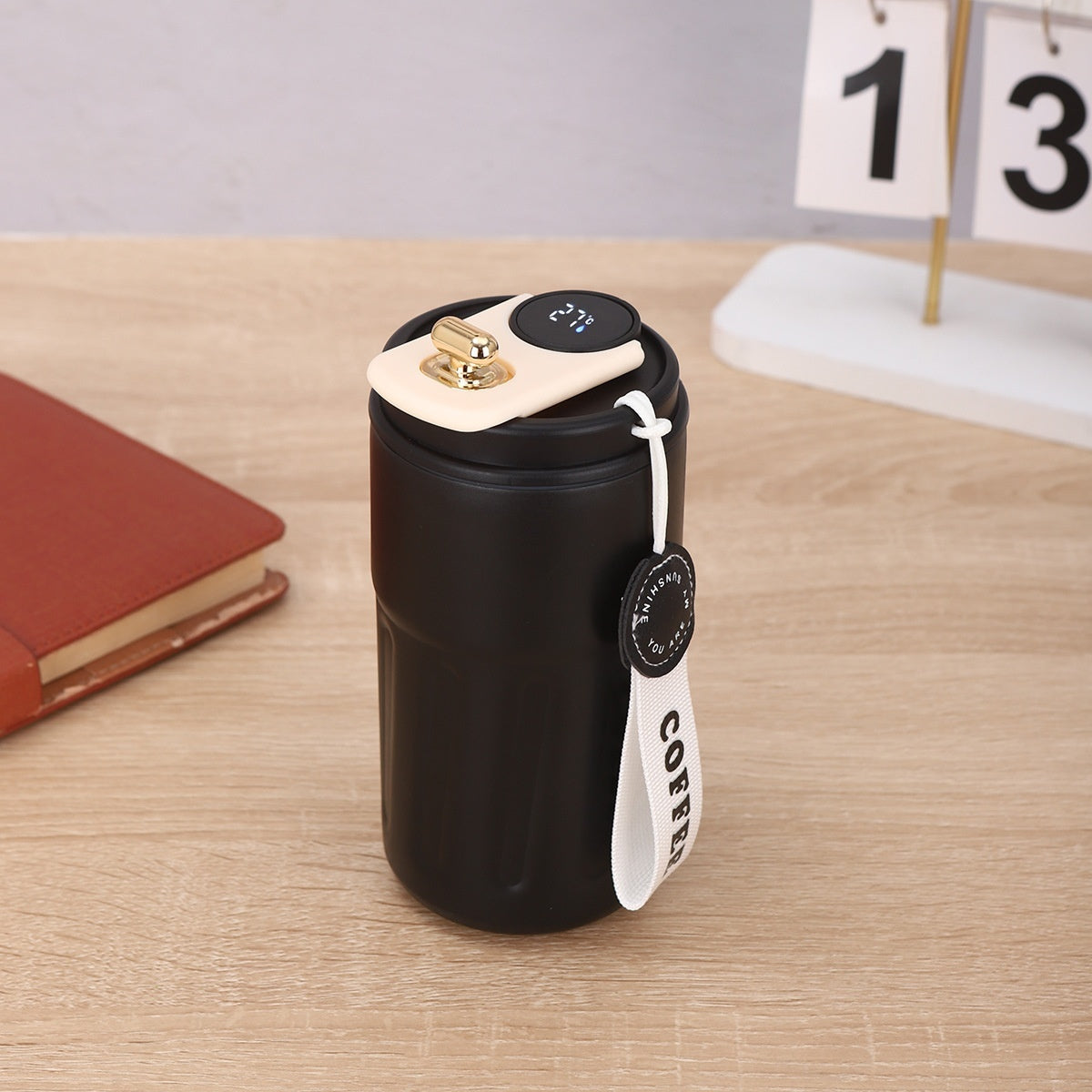 Bouteille isotherme numérique intelligente, tasse à café portable, bouteille d'eau en acier inoxydable, tasse isotherme pour voiture, garde le froid, bouteilles sous vide 450 ml