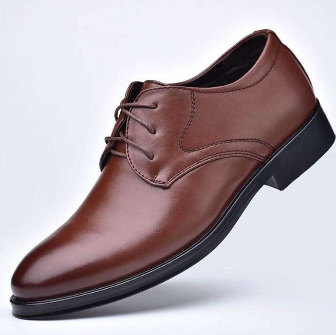 Chaussures noires à bout pointu pour homme - LUXARAH