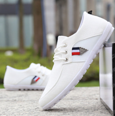 Chaussures en toile à semelle souple pour homme, chaussures de sport et de loisirs en tissu - LUXARAH