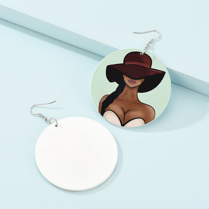 Bijoux Éthiques Boucles d'oreilles en bois artisanales et imprimées - Élégance unique pour chaque occasion