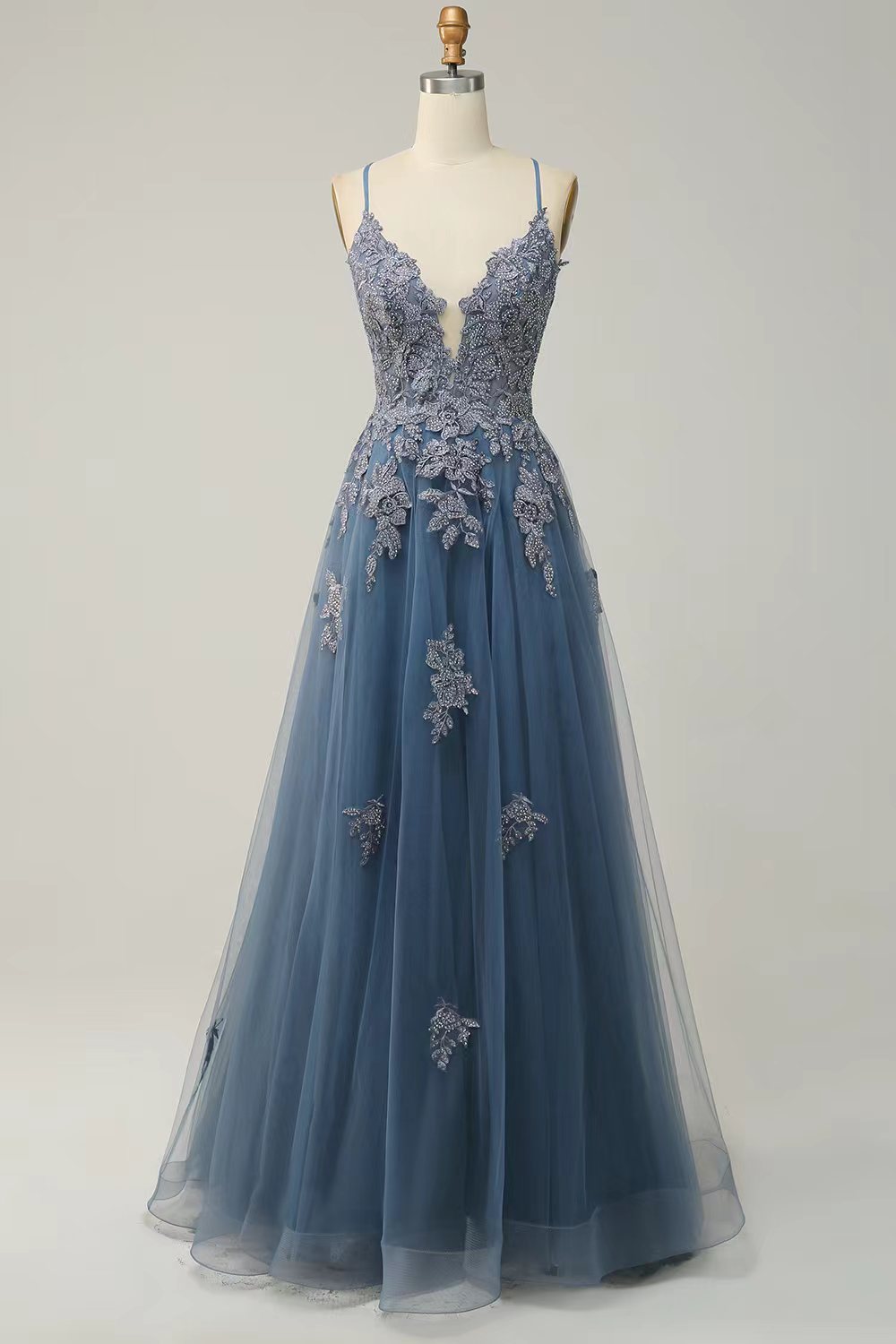Robe de soirée longue à bretelles - LUXARAH