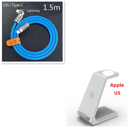 Station de charge rapide 3 en 1, support de chargeur sans fil, station de charge rapide sans fil pour support de téléphone