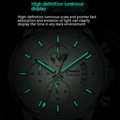 Montre entièrement automatique, étanche avec calendrier lumineux - LUXARAH
