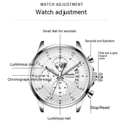 Montre entièrement automatique, étanche avec calendrier lumineux - LUXARAH
