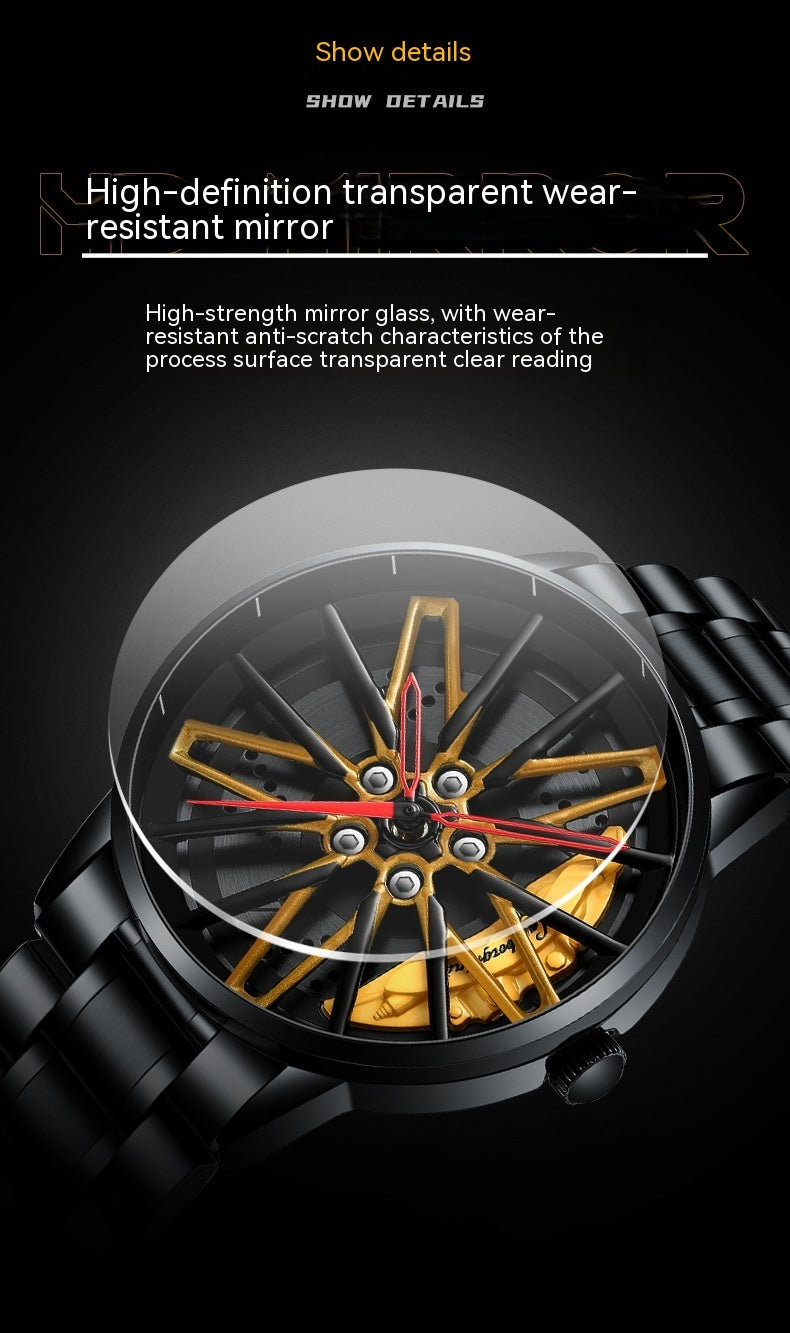 Montre à roue rotative creuse tridimensionnelle - LUXARAH