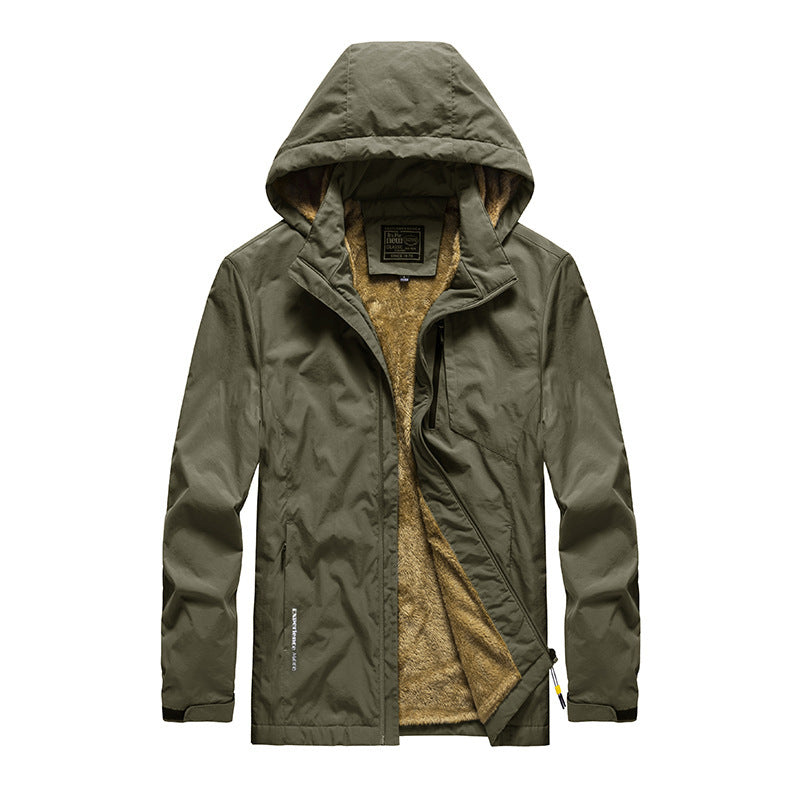 Veste homme plus polaire épaisse décontractée, manteau jeunesse