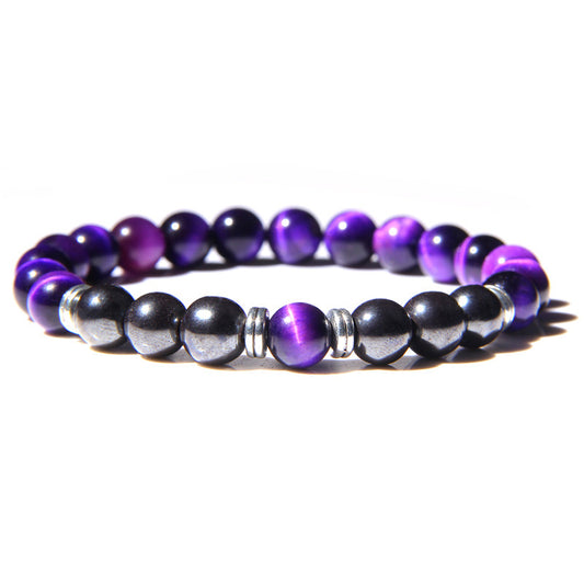 Bracelet chakra en pierre volcanique énergétique à sept couleurs - LUXARAH