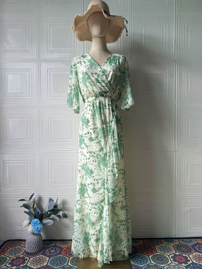 Robe fleurie à manches courtes, douce, fraîche et sexy - LUXARAH